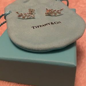 Tiffany & Co olive leaf climber earrings
